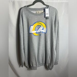 Los Angeles Rams Fanatics 3XLT Gray Crewneck Sweatshirt NFL NWT $75